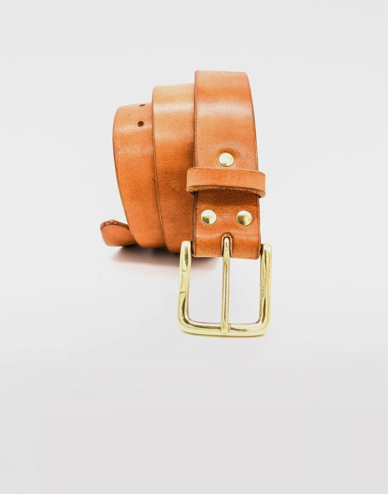 West End Leather Belt | 40mm wide | ‘Living museum’ Veg Tan Leathers (artisan heritage of Spain since 1887) | Lifetime guaranteed