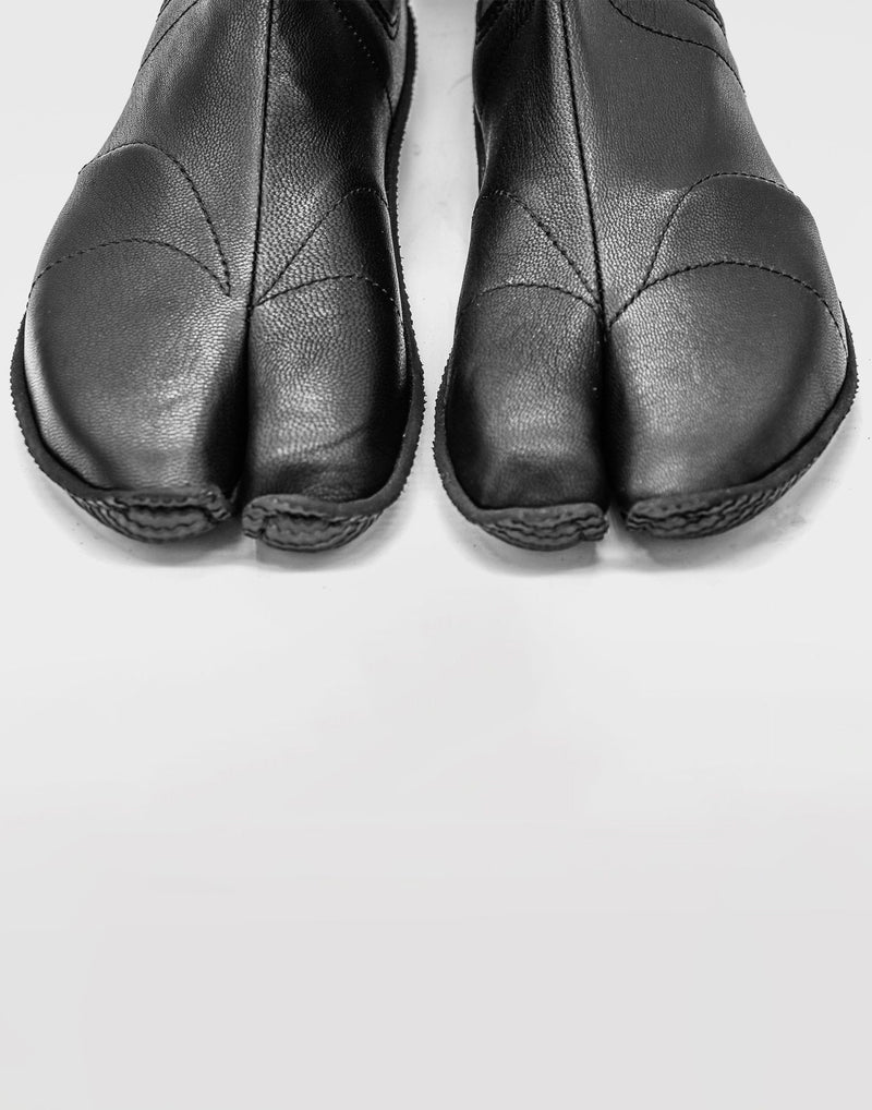 Silent Walker Tabi Boots | Black leather | Chelsea Style Ninja Shoes