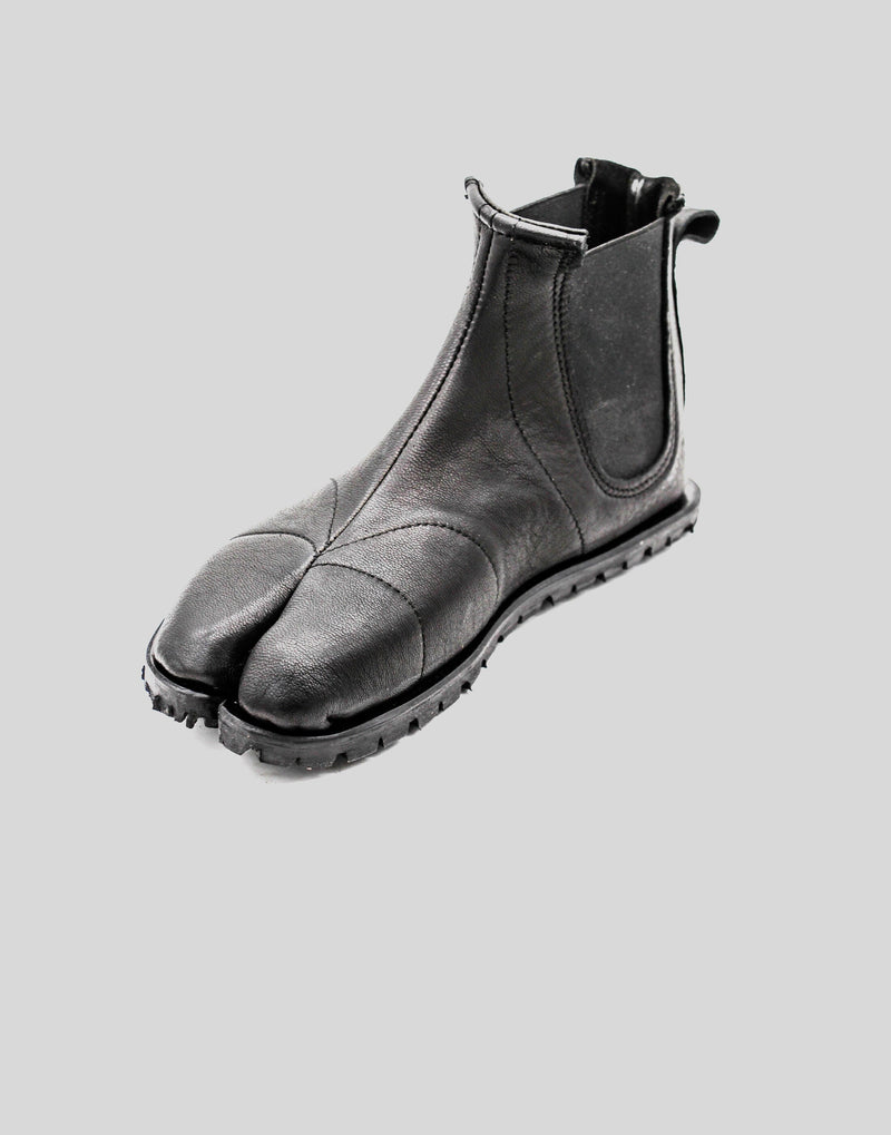 Silent Walker Tabi Boots | Special Edition | Black Leather Boots | Chelsea Ninja Shoes