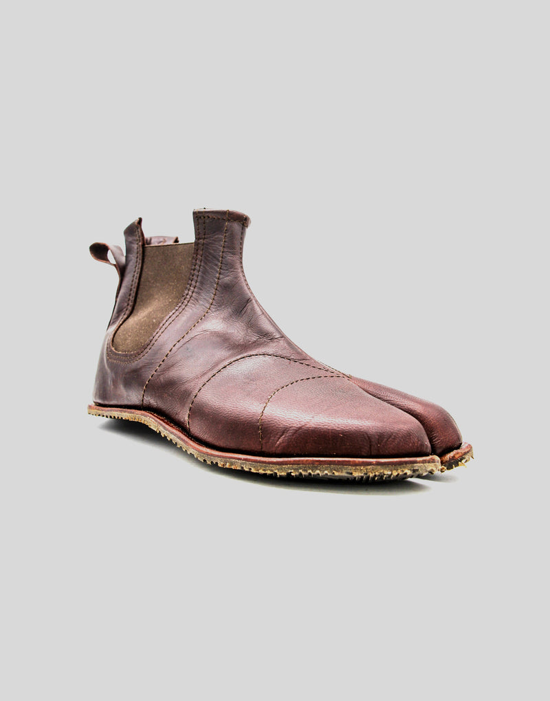 Silent Walker Tabi Boots | Chocolate Leather | Chelsea Style Ninja 